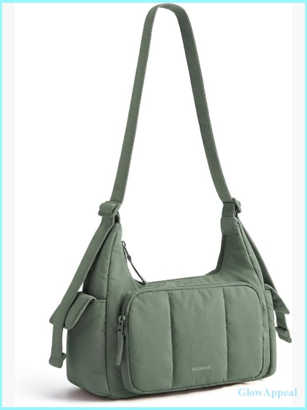 6L Puffer Crossbody Bag, Lightweight Hobo Purse, Water-resistant Shoulder Bag